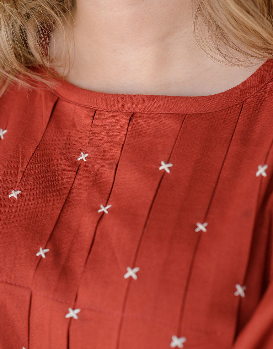 Maple Rust Smock Dress