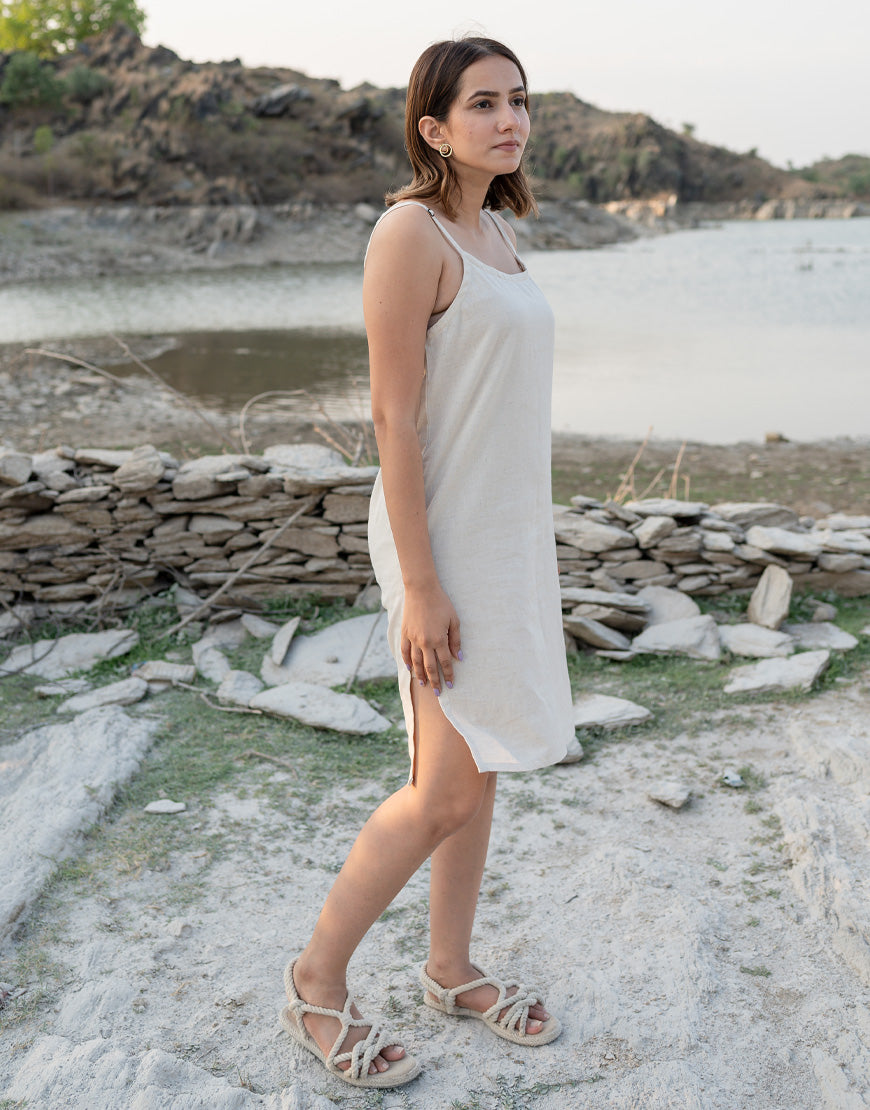 Ivory Cream Slip Dress