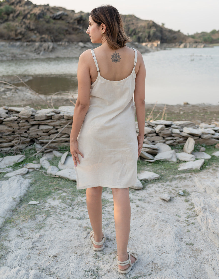 Ivory Cream Slip Dress
