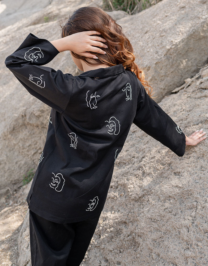 Artsy Black Moody Shirt