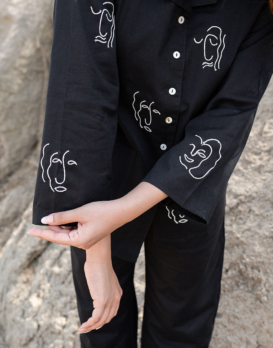 Artsy Black Moody Shirt