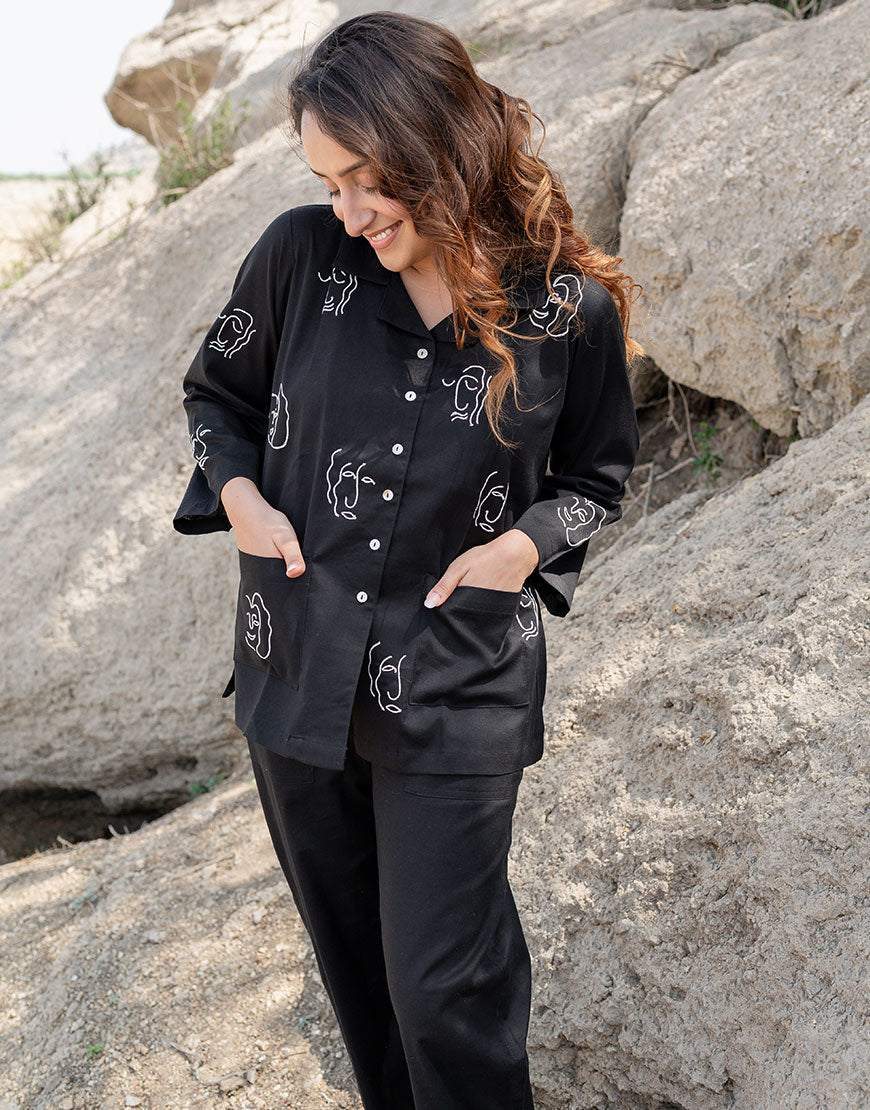 Artsy Black Moody Shirt