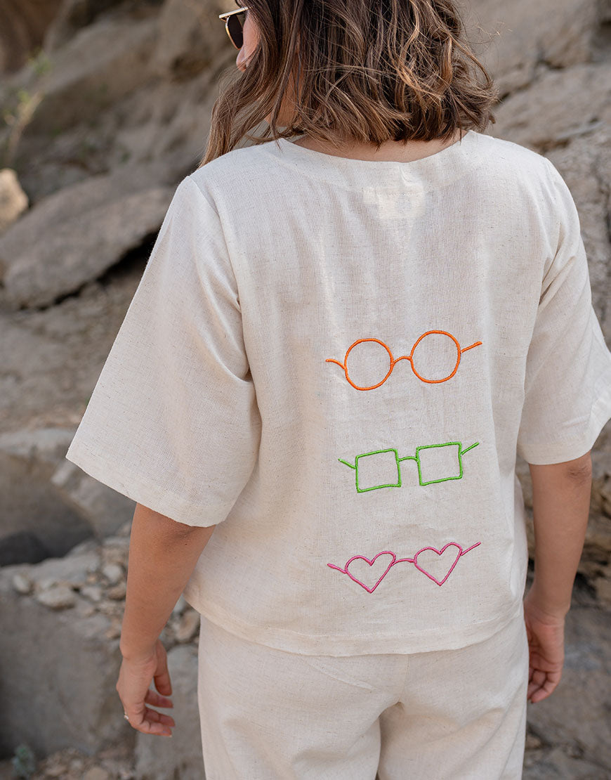 Artsy Khadi Nerdy Co-ord Set