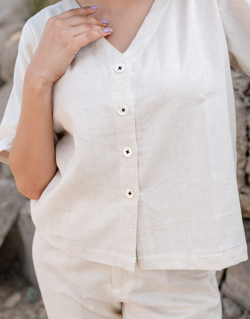Artsy Khadi Nerdy Co-ord Set