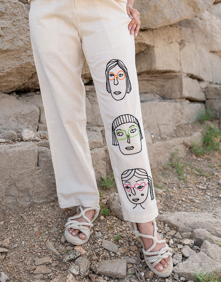 Artsy Khadi Nerdy Co-ord Set