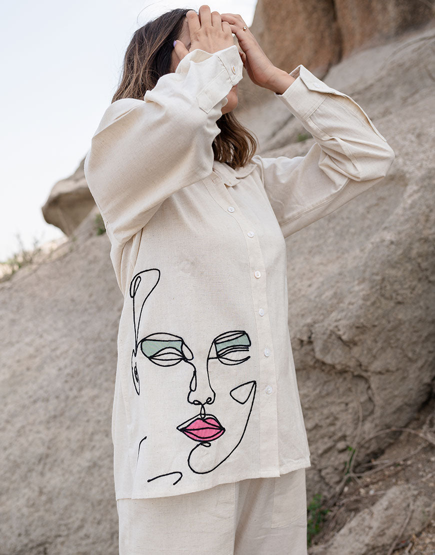 Artsy Khadi Quirky Shirt