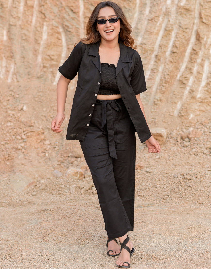 Ash Black Boxy Shirt