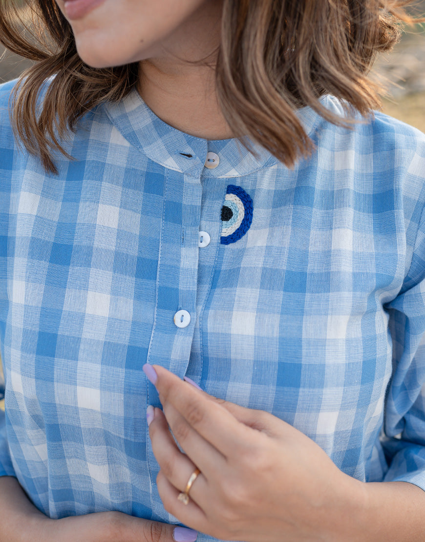 Baby Blue Evil Eye Dress