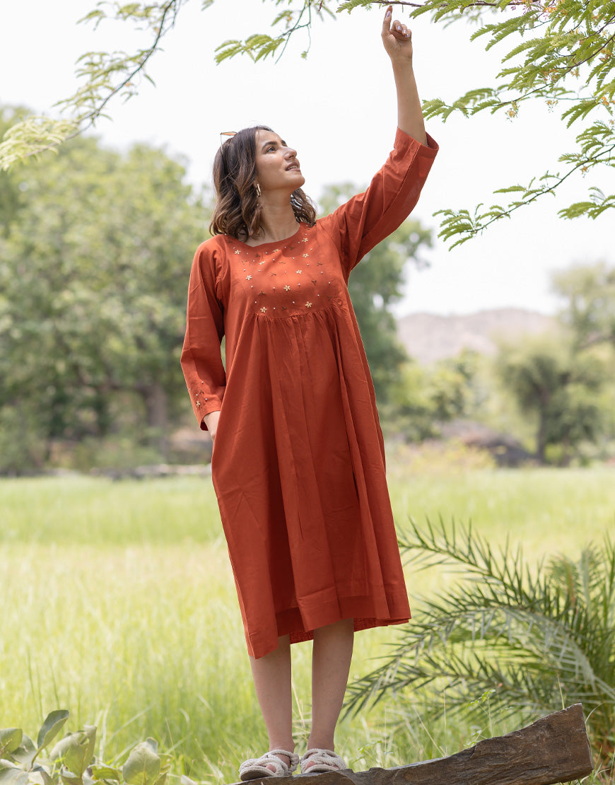 Burnt Orange Dress