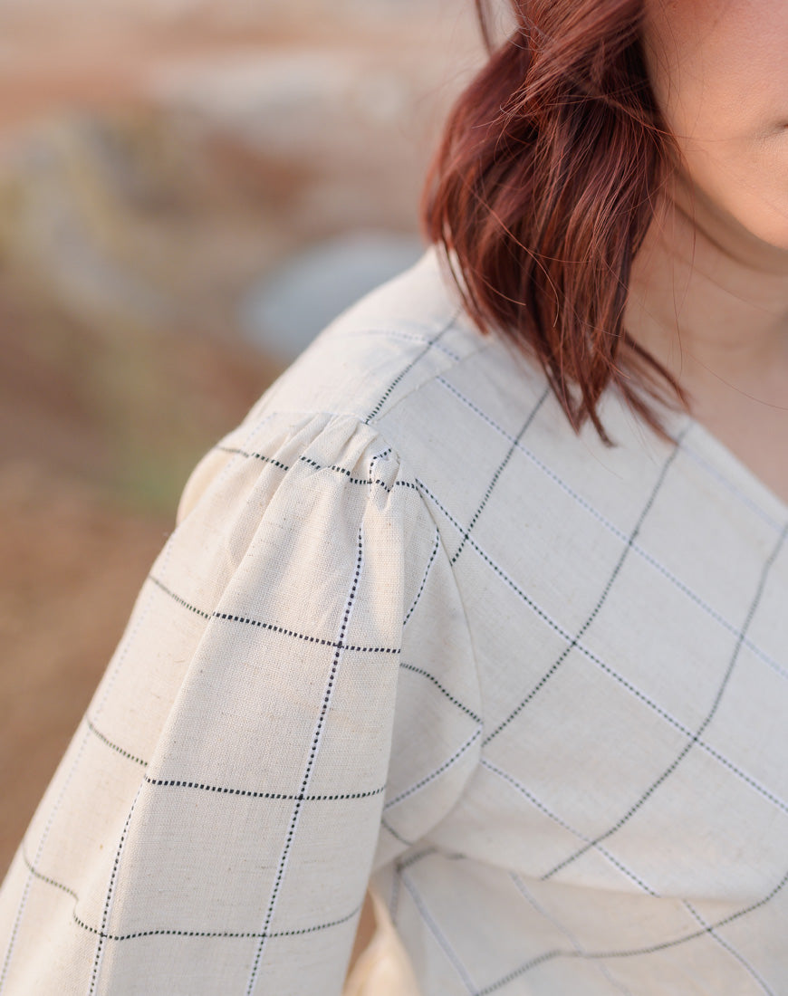 Checkmate Cream Dress