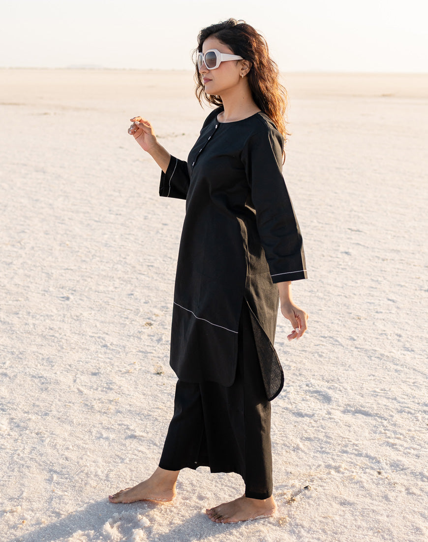 Coal Black Co-ord Set