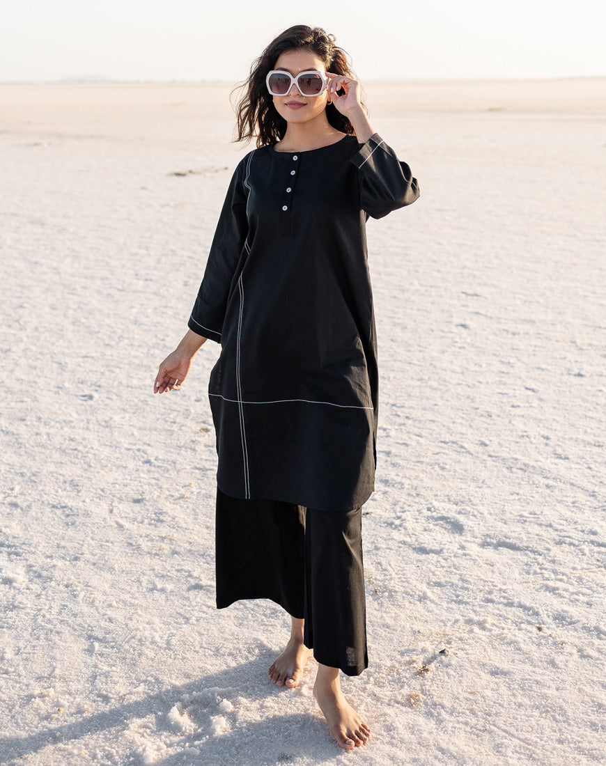 Coal Black Co-ord Set