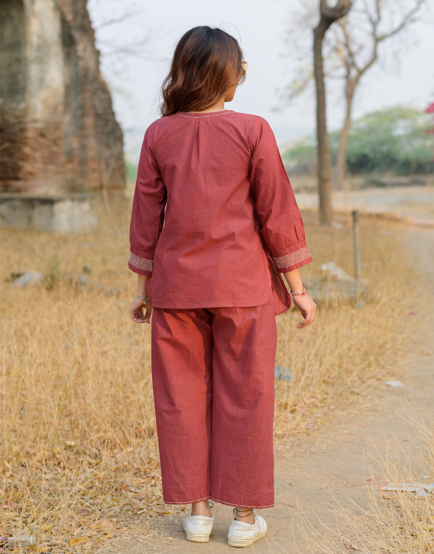 Crimson Red Co-ord Set