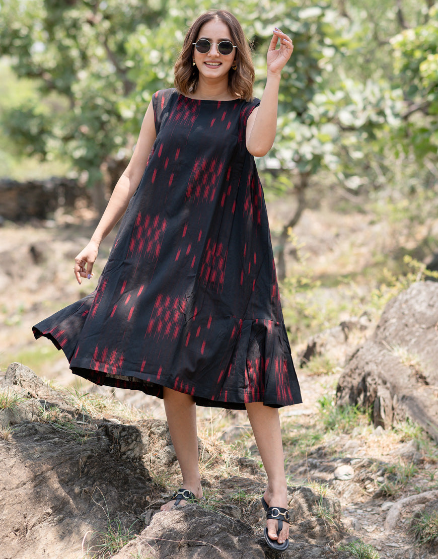 Crow Black Weave Dress