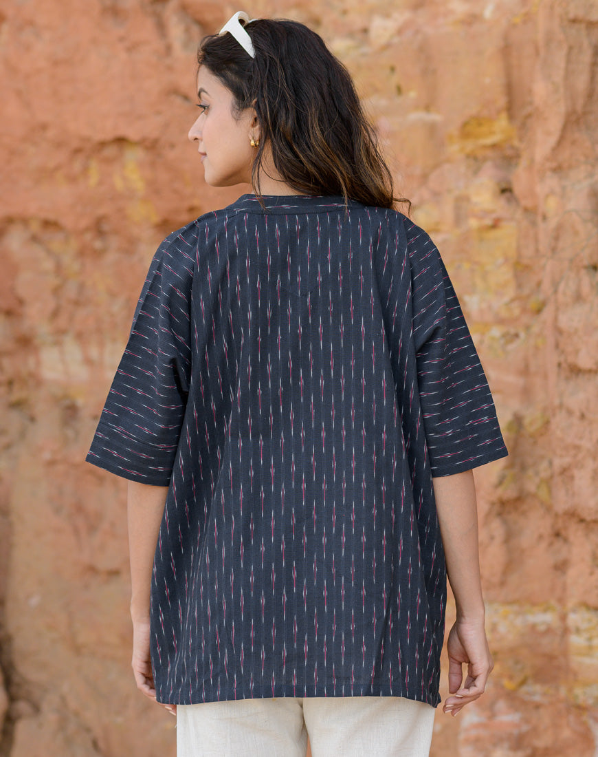 Deep Blue Oversized Top