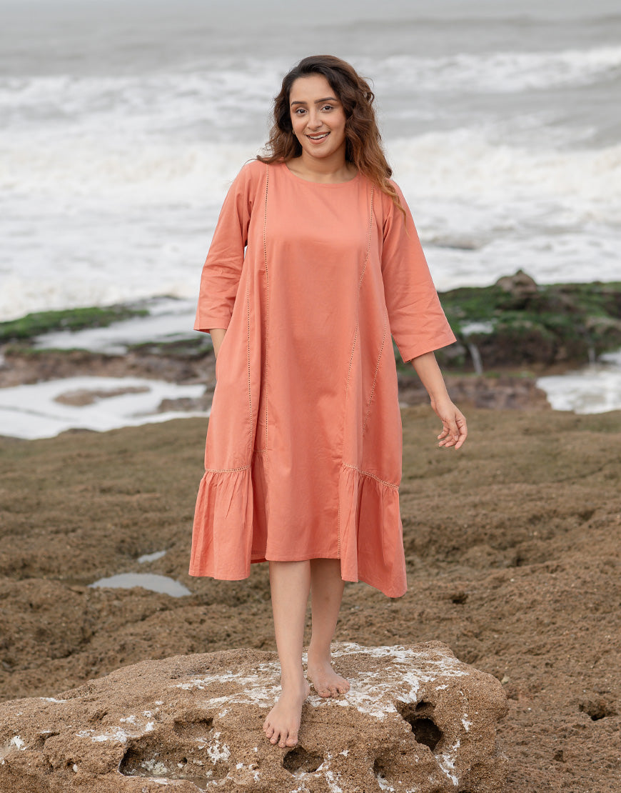 Dusty Peach Breeze Dress