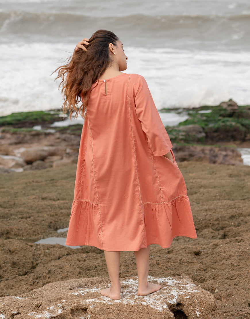 Dusty Peach Breeze Dress