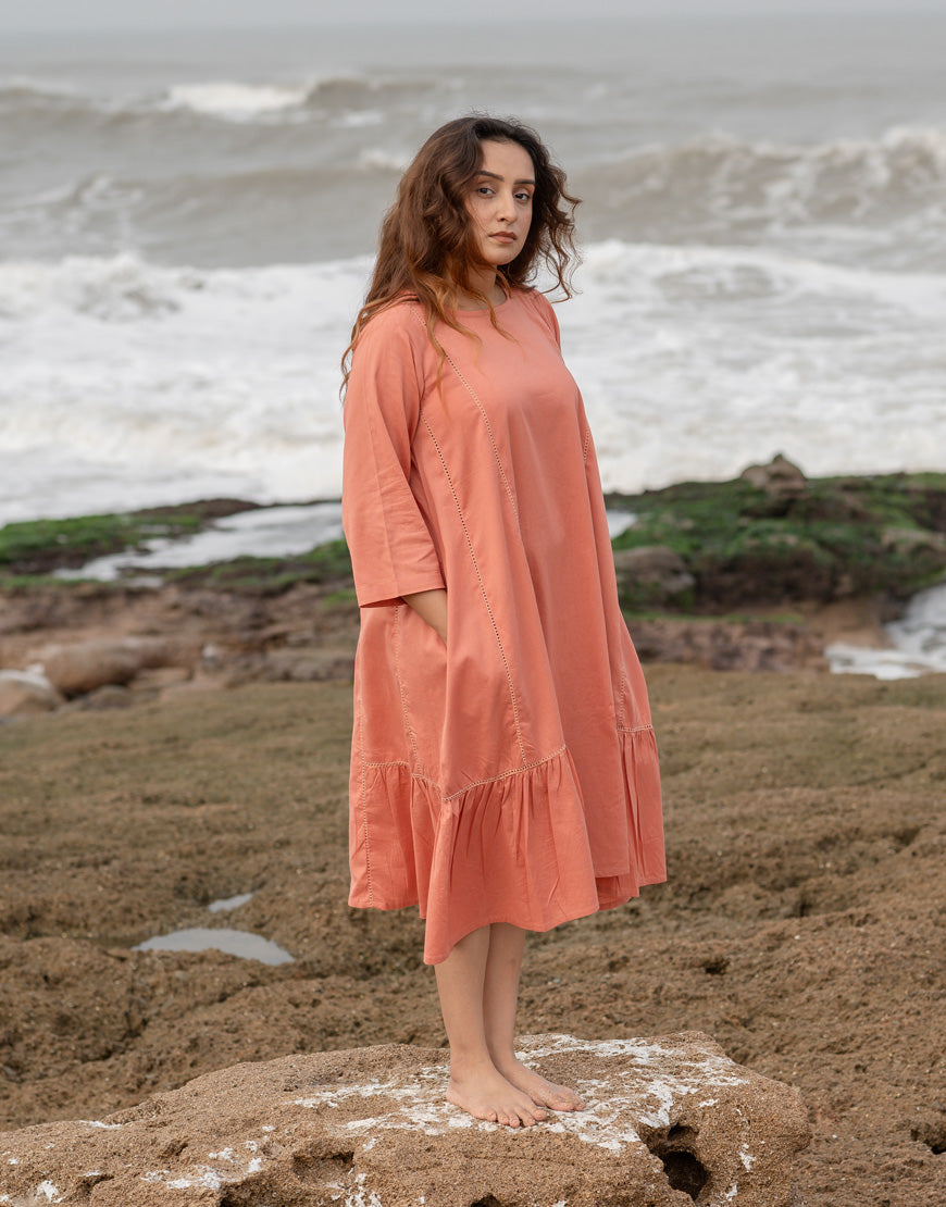 Dusty Peach Breeze Dress