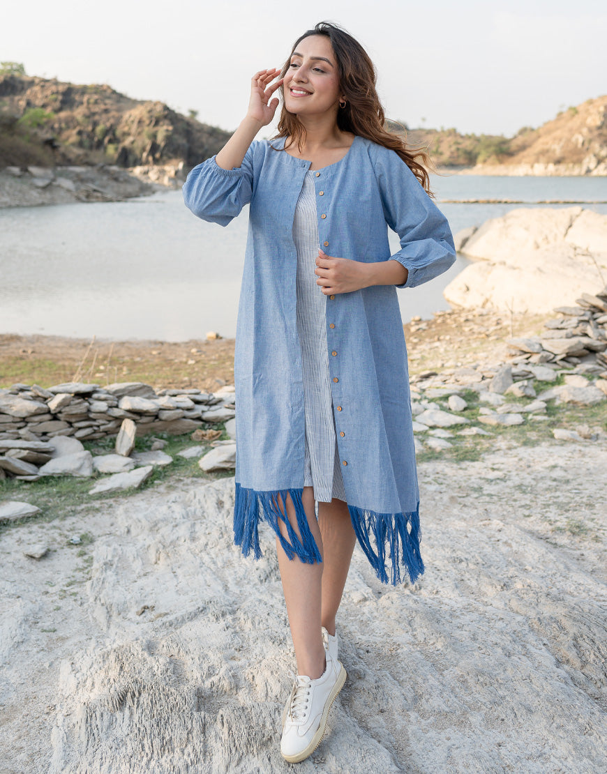 Dutch Blue Jacket With Dress