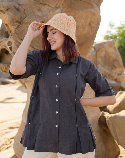 Grey Bloomy Shirt