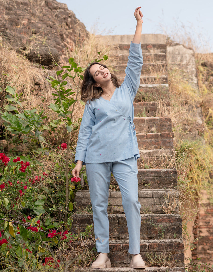 Ice Blue Co-ord Set