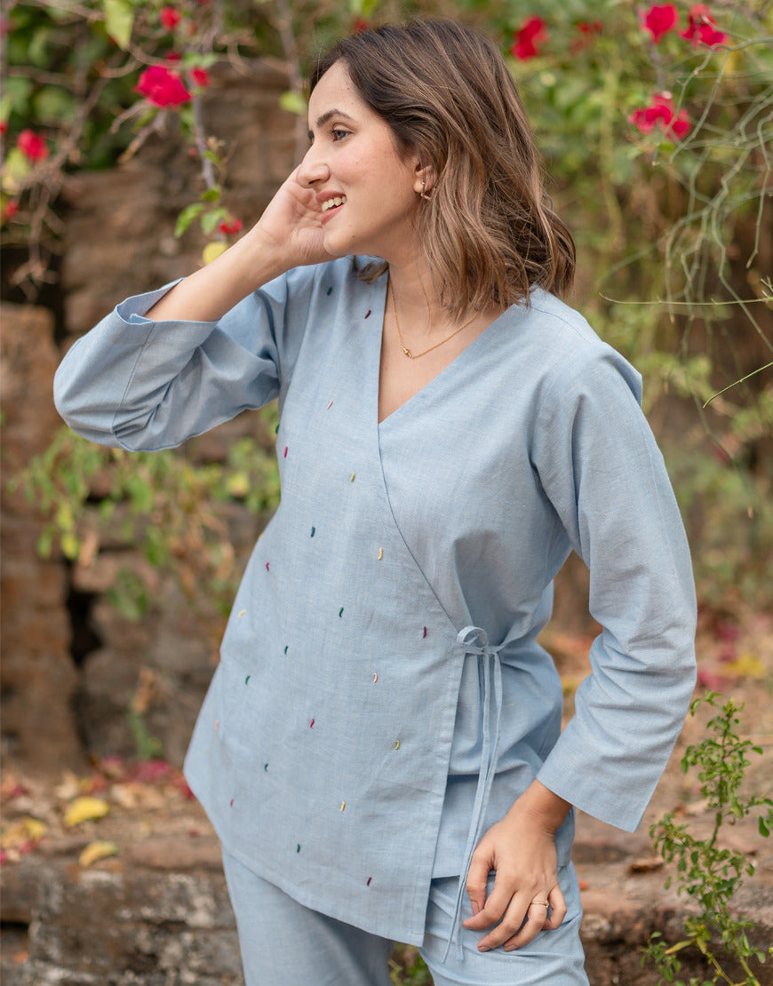 Ice Blue Co-ord Set