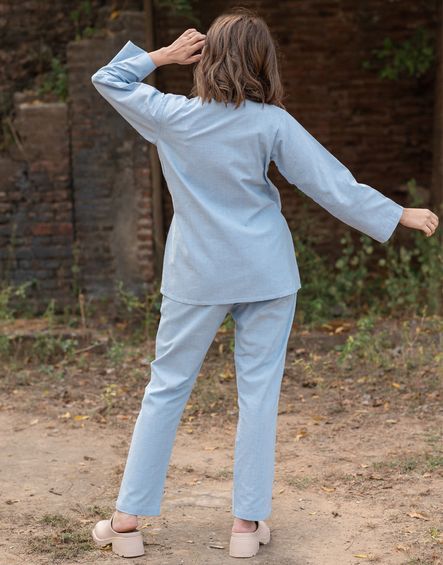 Ice Blue Co-ord Set