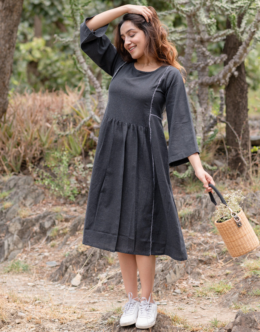 Iron Grey Sequins Dress