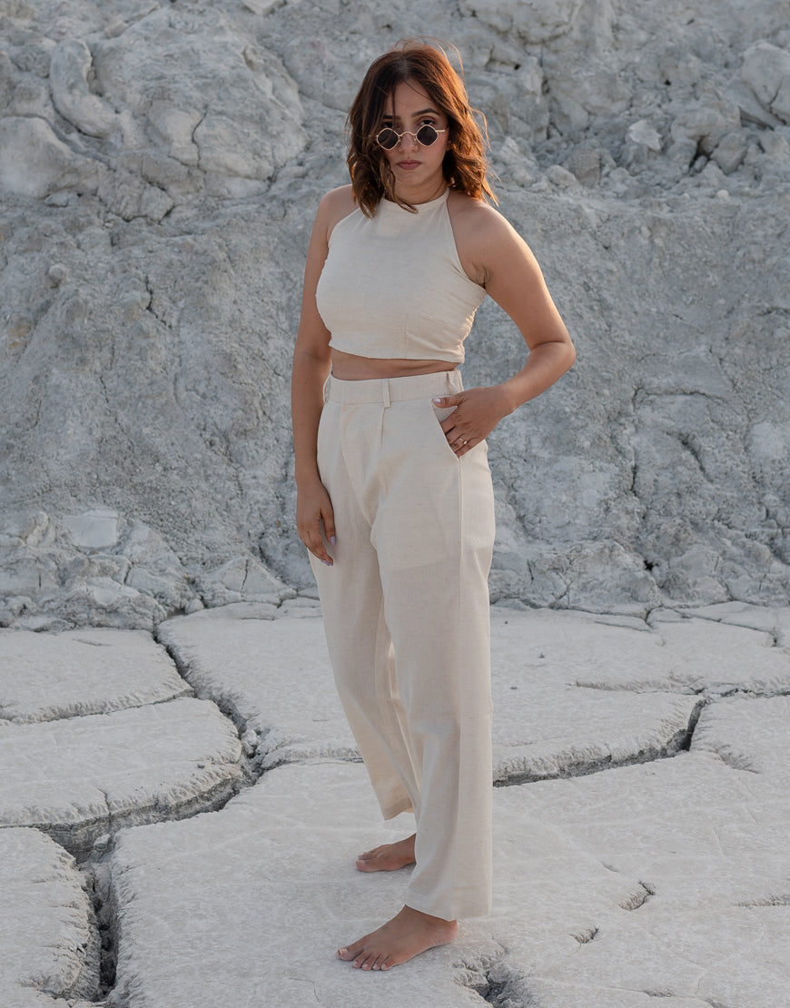Khadi Cream Trouser