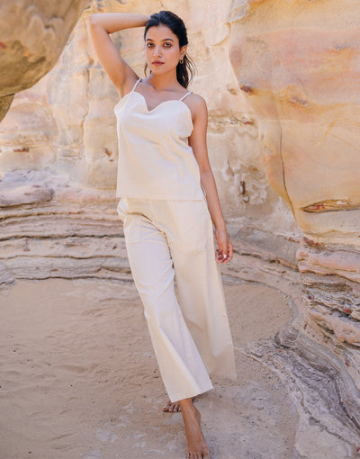 Khadi Cream Cotton Camisole