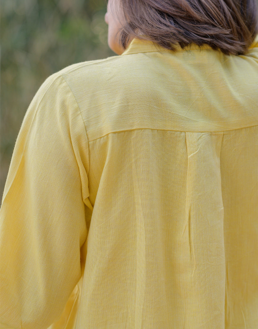 Lemon Yellow Embroidered Top