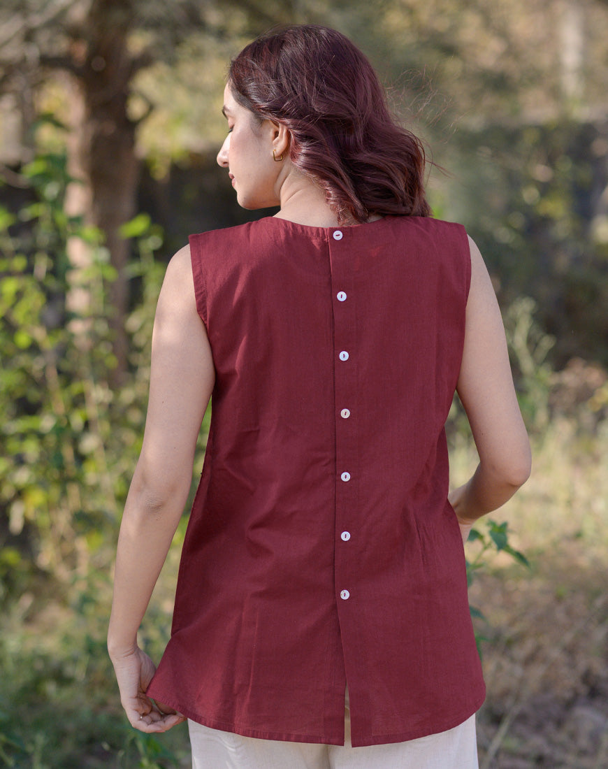 Maroon Muse Top