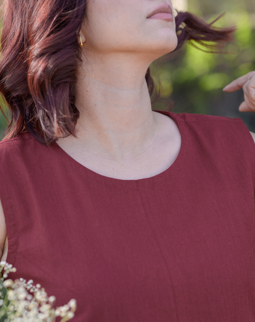 Maroon Muse Top