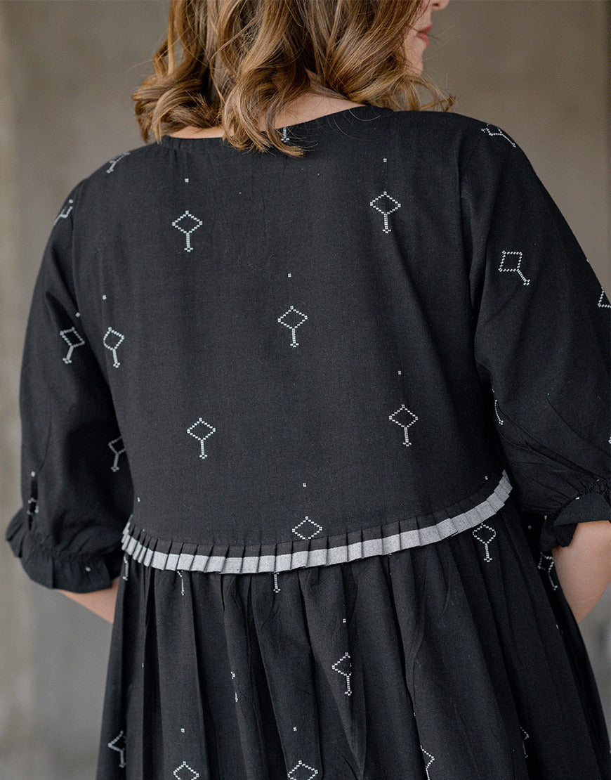 Midnight Black Weave Dress