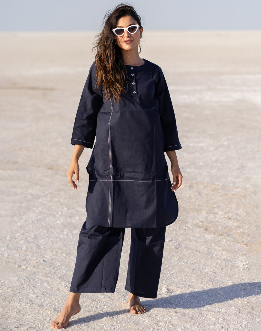 Night Blue Co-ord Set Night Blue Co-ord Set