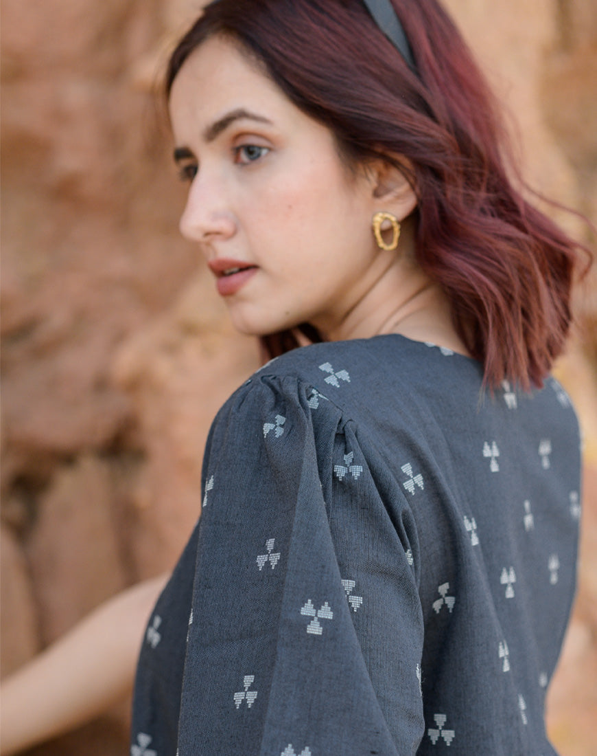 Nova Grey Peplum Top