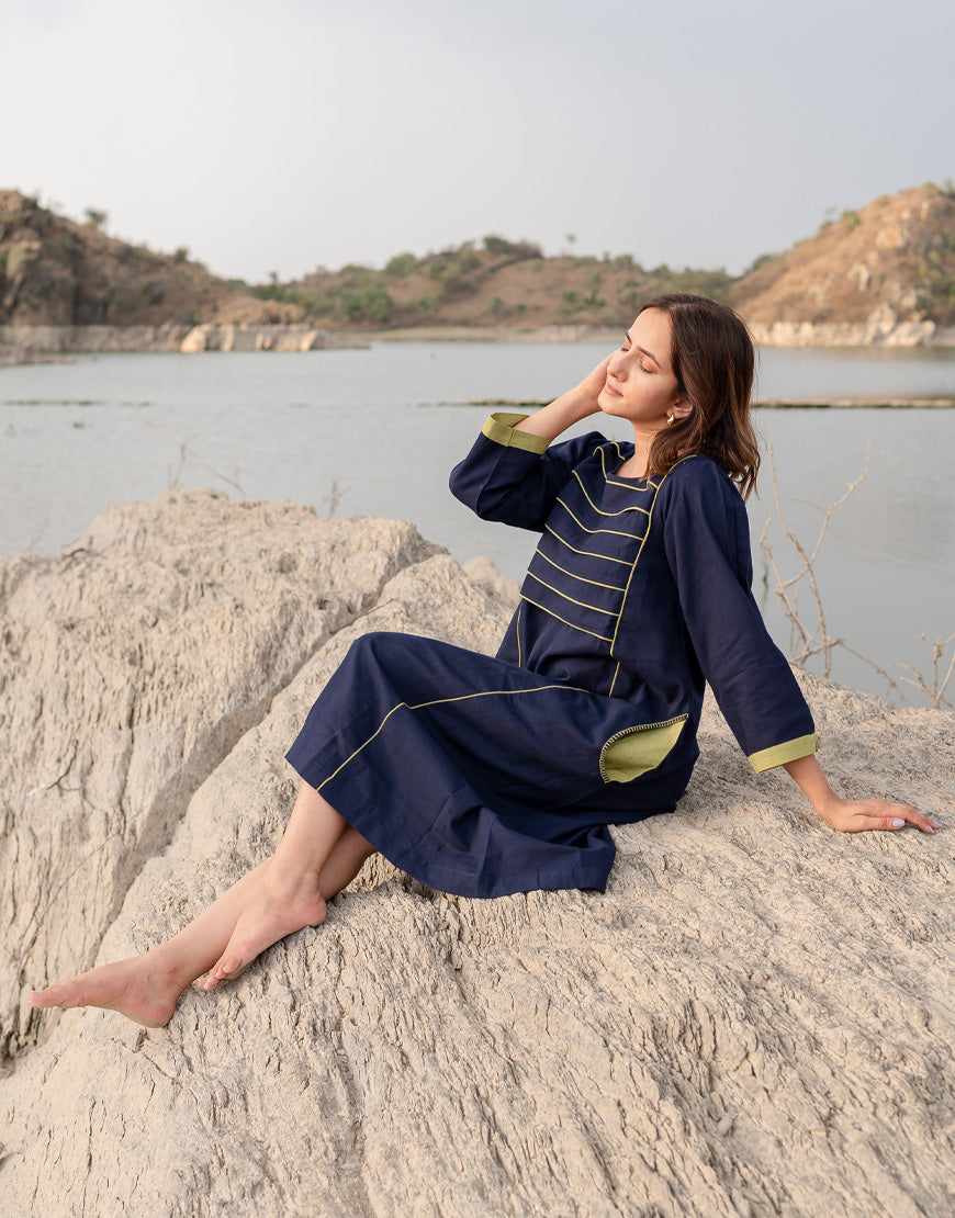 Shop Oxford Blue Dress Online - B-645-XS Shop Oxford Blue Dress Online - B-645-XS