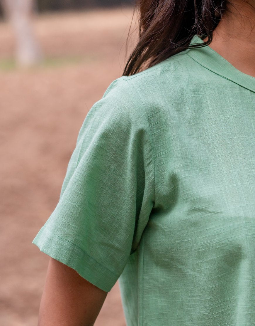 Pastel Green Embroidered Top ~ New