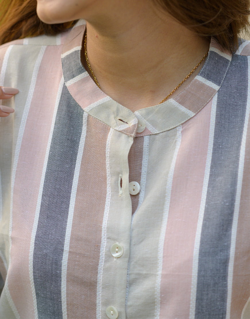 Pastel Color Stripped Shirt