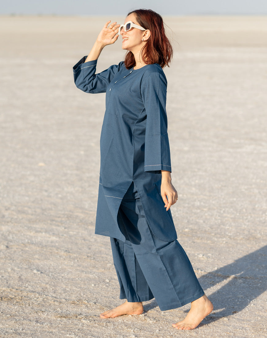 Raw Blue Co-ord Set Raw Blue Co-ord Set