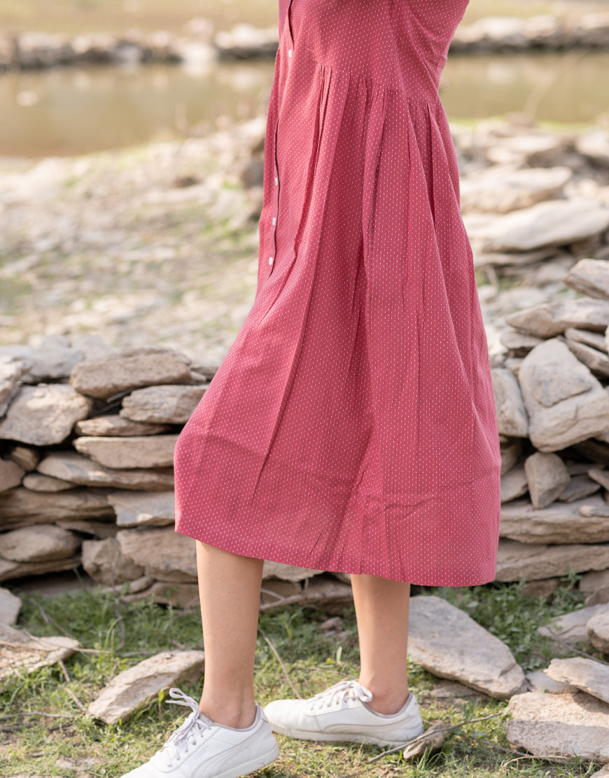 Rouge Pink Weave Dress