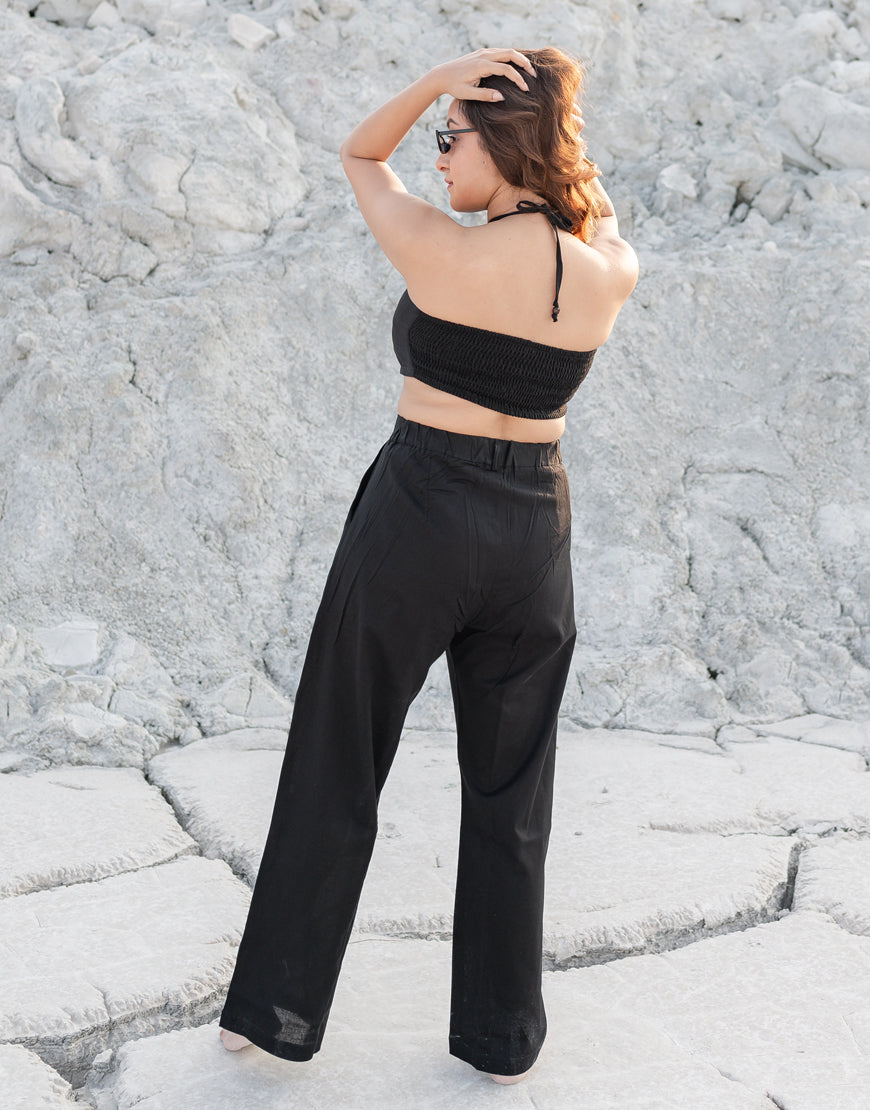 Jade Black Bustier Top