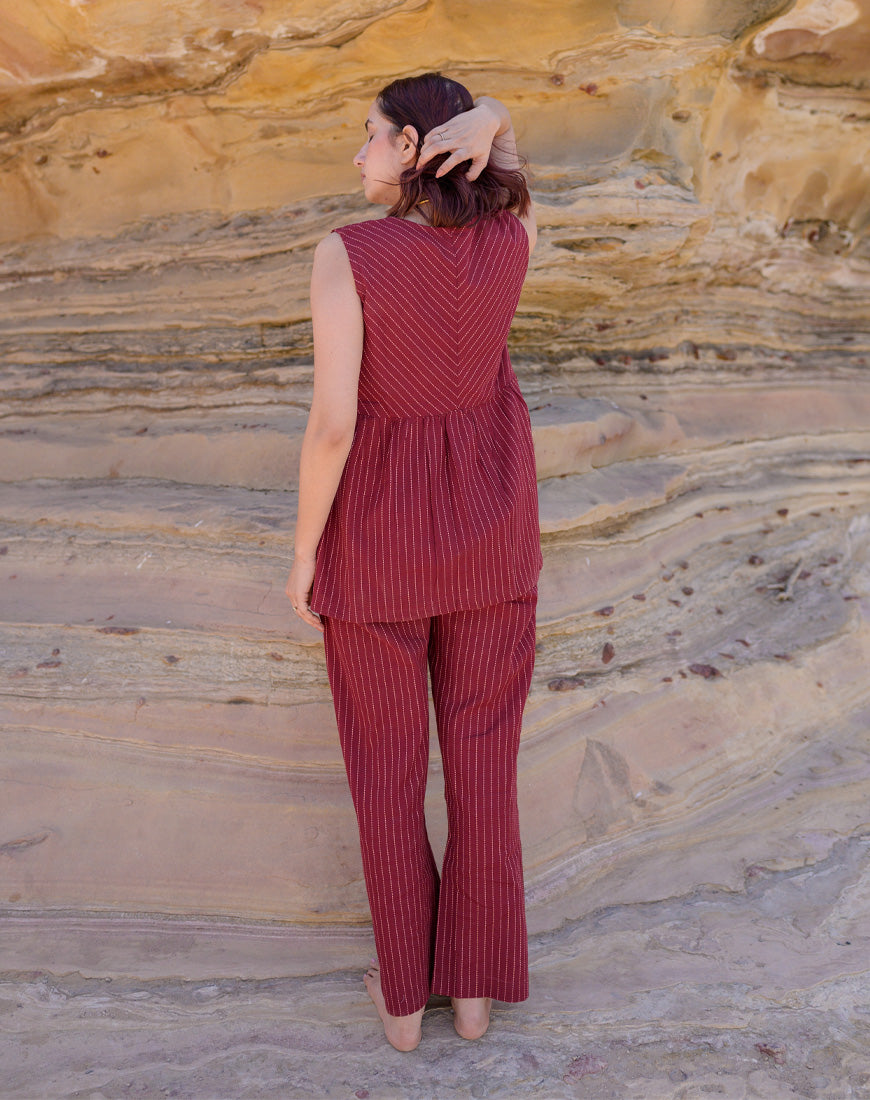 Scarlet Maroon Co-ord