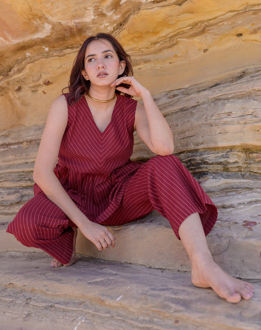 Scarlet Maroon Co-ord