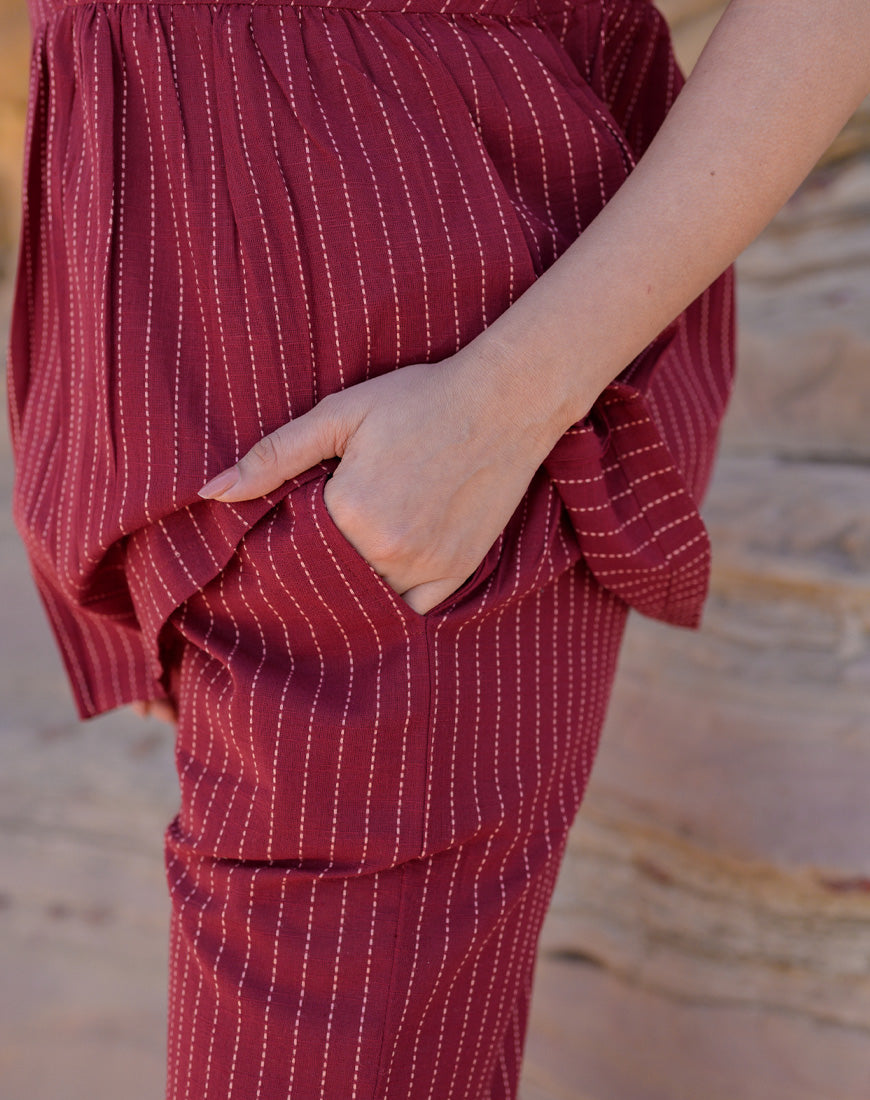 Scarlet Maroon Co-ord