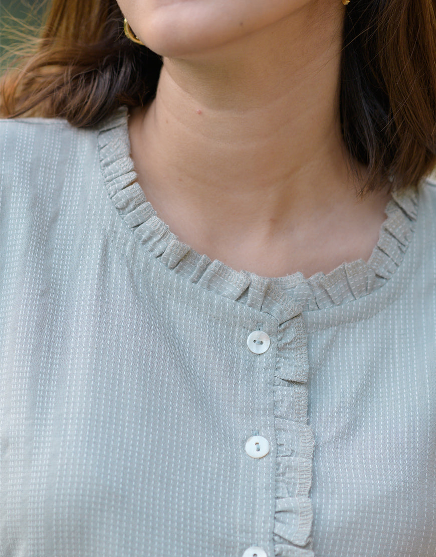 Sea Salt Ruffle Top