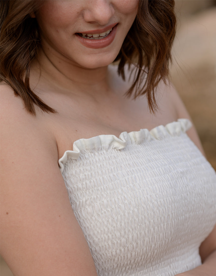 Snow White Scrunch Top