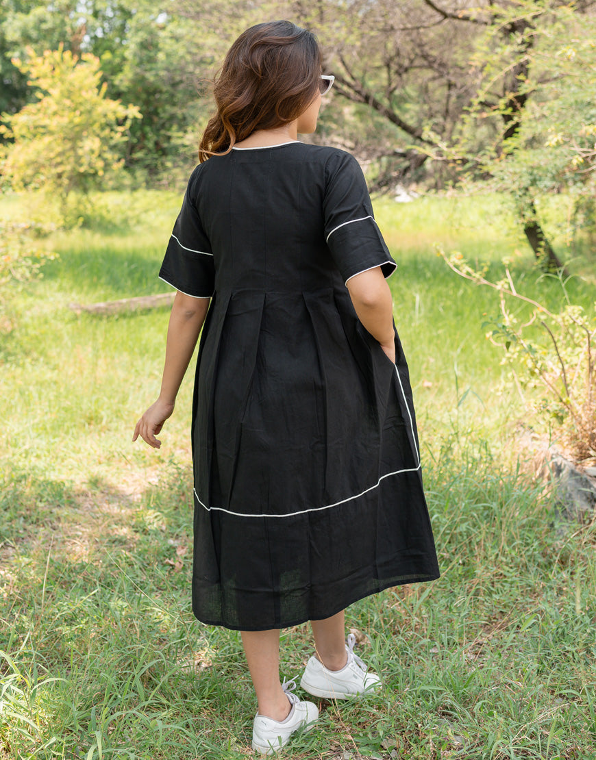 Soot Black Wrap Dress