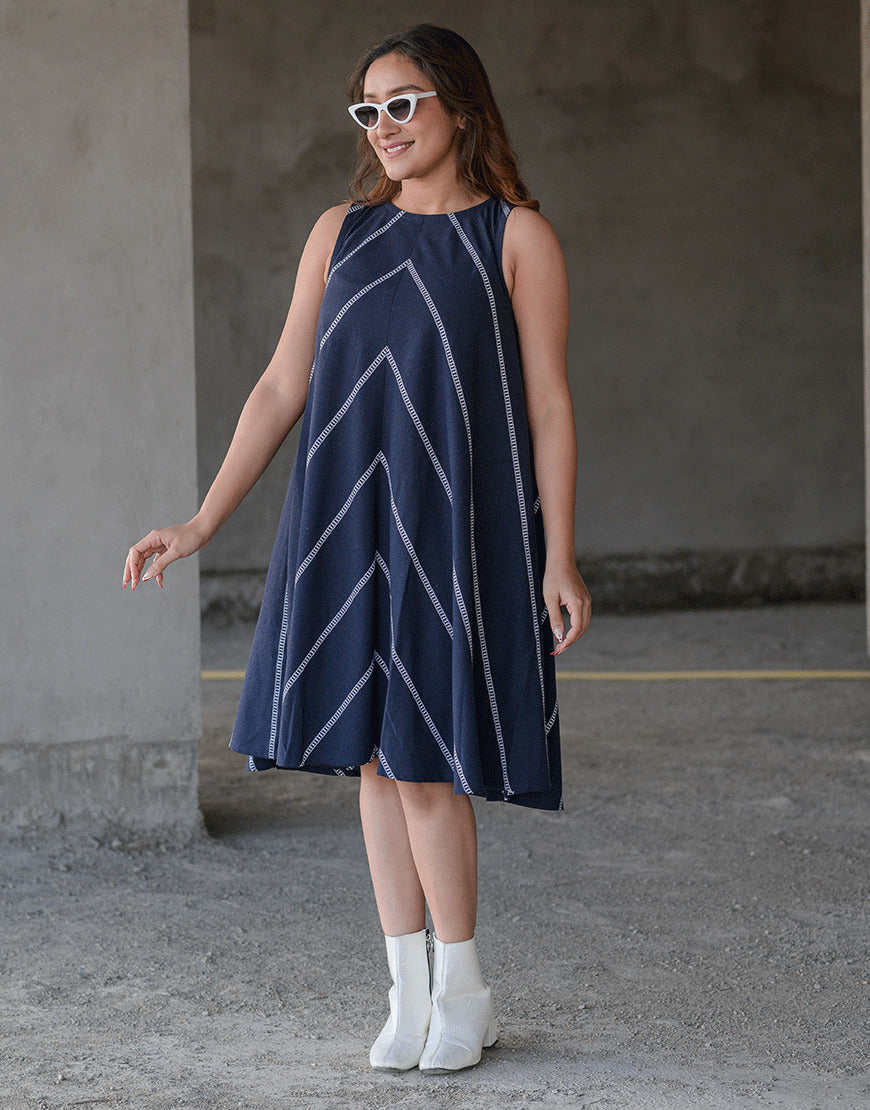 Starry Blue Weave Dress