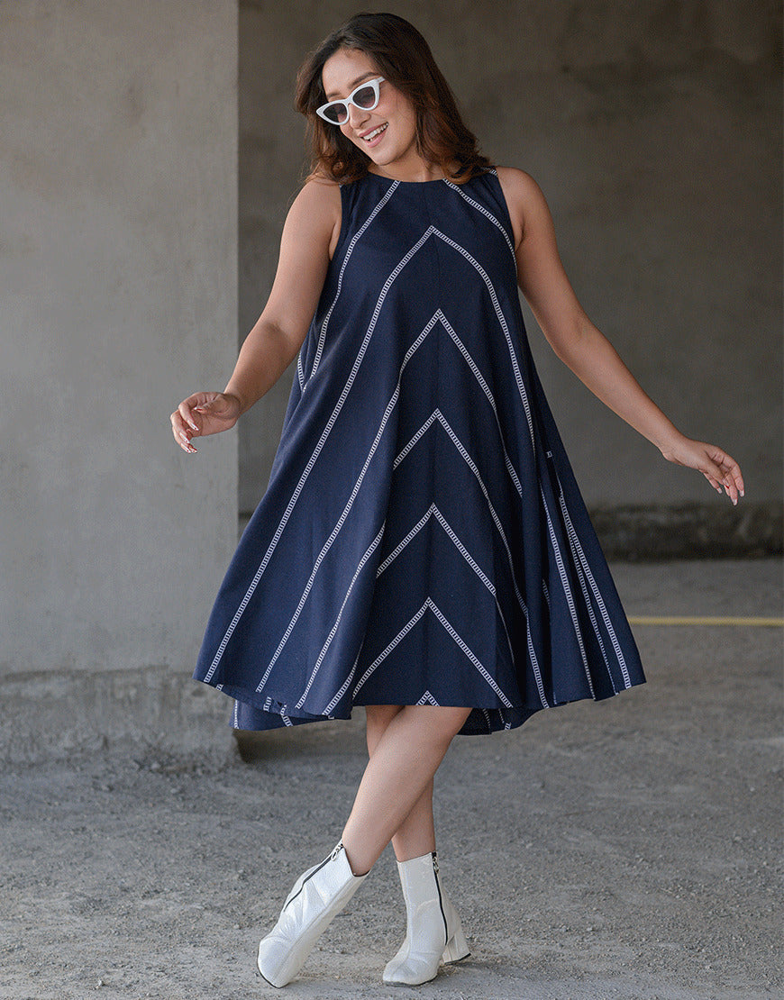 Starry Blue Weave Dress